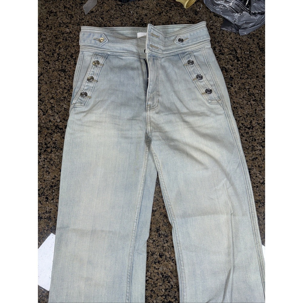 Current Elliott The Flip Flop Jean Flared Denim Frayed Hem Women's Size 28